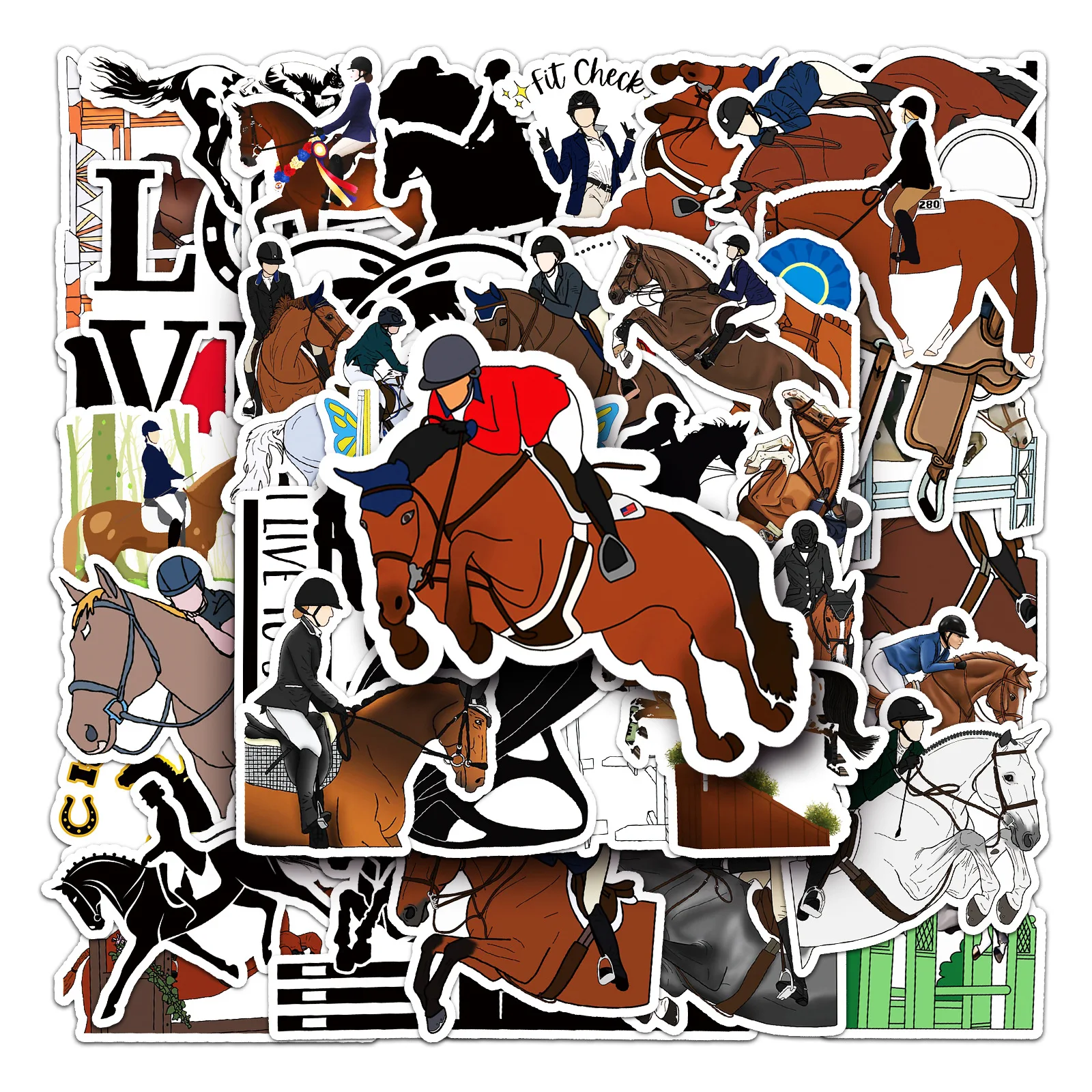 

Stickers Equestrian Sports Kids Toys Sticker Stationery Cool Gadgets Graffiti Notebooks Laptop Car Bicycle Water Bottle Guitar