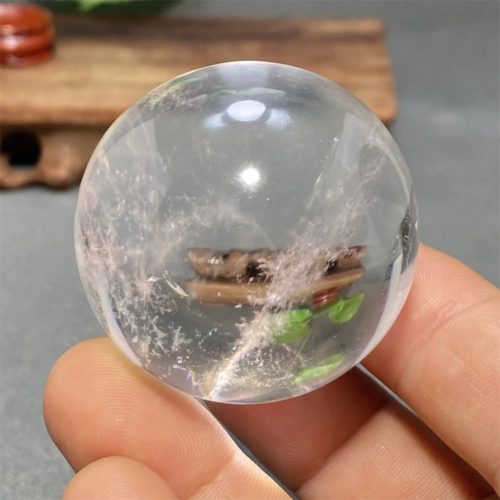 Натуральный Белый хрустальный шар медитация чакра массажная энергия сфера