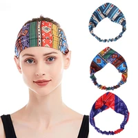 fashion women girls summer bohemian hair bands print headbands vintage turban bandage bandanas hairbands hair accessories