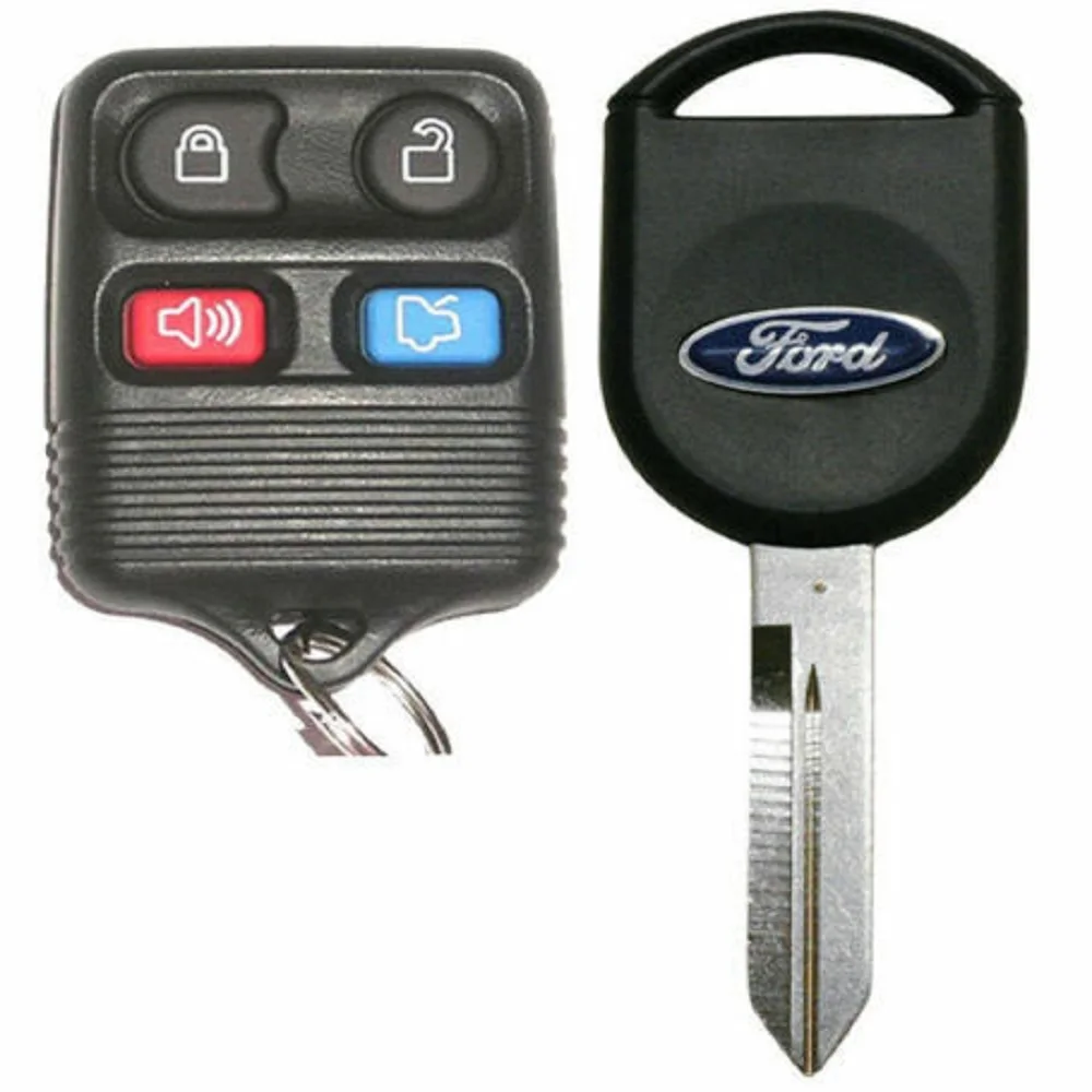 

Remote 4 Button & Ford H92 / H84 PT SA Transponder Key Chip 4D63 with Black Logo VLS