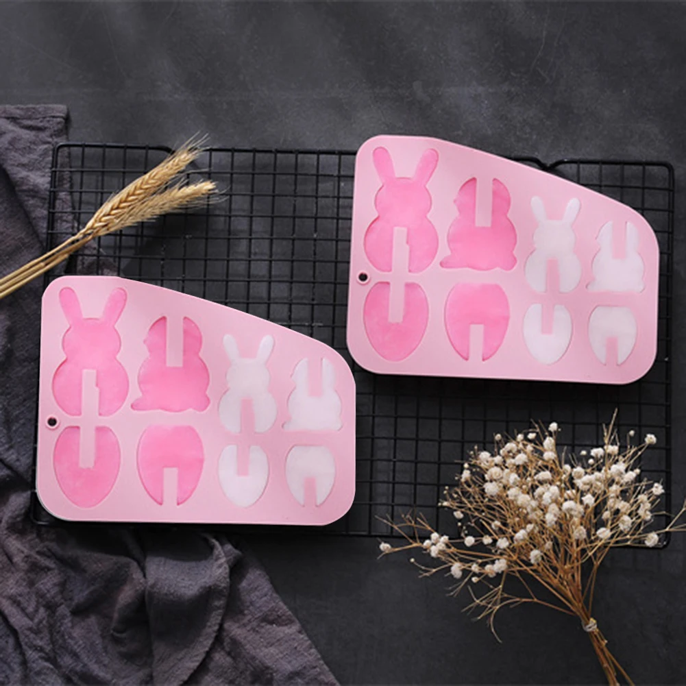 

3D Easter Bunny Egg Silicone Mold DIY Ice Cream Chocolate Cake Soap Plaster Making Homemade Candle Craft Mould Baking Tool