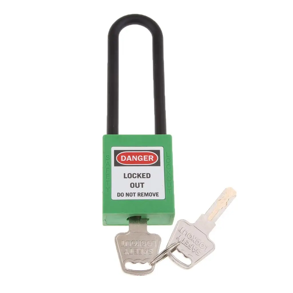 

Safety Security Lockout Padlock Keyed Different, PA And Steel, Green