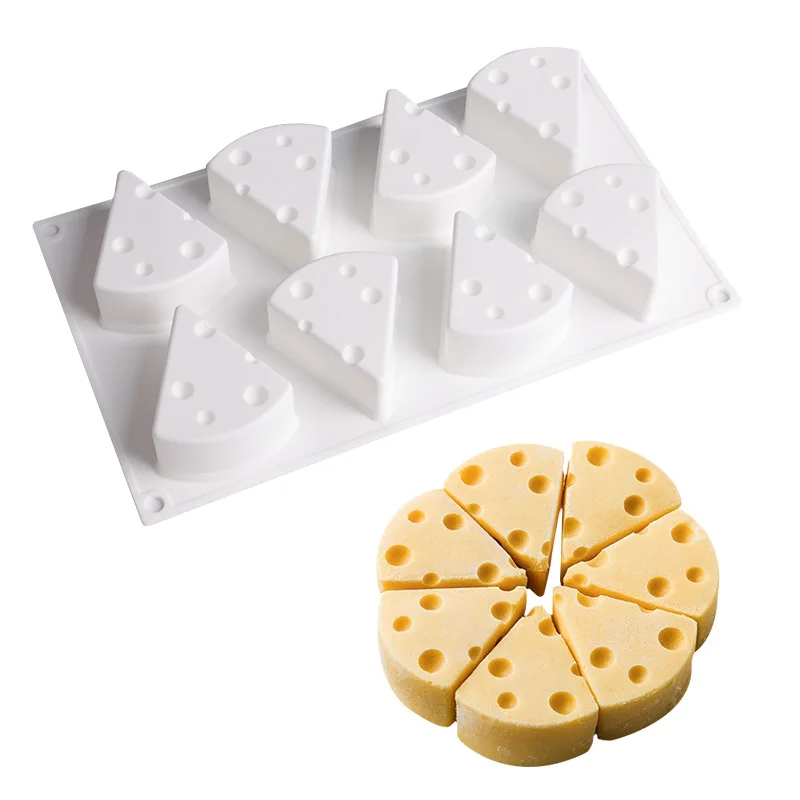 

8 Cavity Cheese Silicone Cake Mold for Chocolate Mousse Jelly Pudding Ice Cream Bread Pastry Dessert Bakeware Decorating Tools