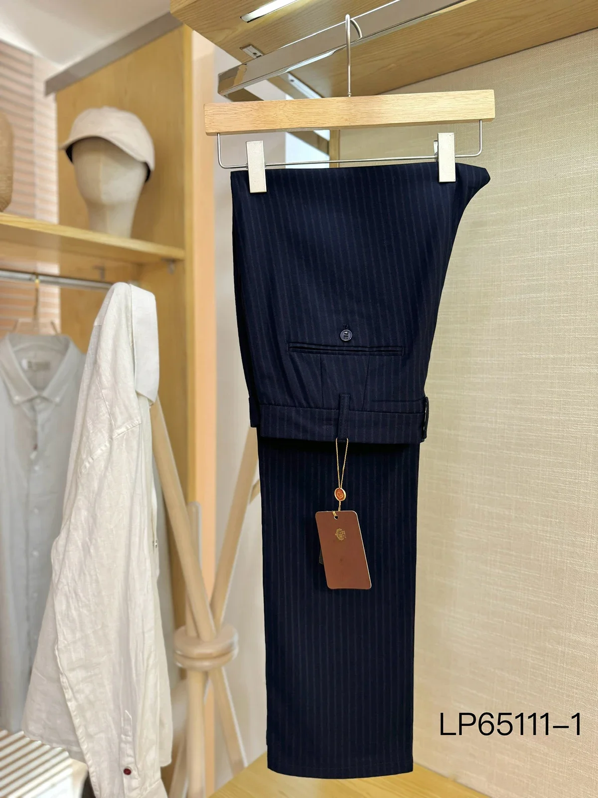 BILLIONAIRE OECHSLI Pants Cashmere 2025 Autumn Winter new Cotton Mid waist straight warm quality Big Size 31-40 Long