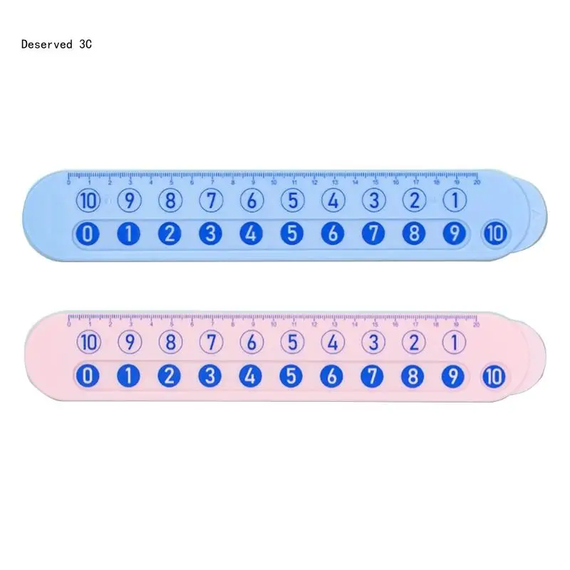 

R9CB Slide Ruler for Mathematics Kid Digital Decomposition Ruler Number Decomposition Ruler Math Training Number Matching Toy