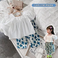 summer new korean floral girls suit baby girl clothes toddler girl clothes fashion clothes kids clothes girls