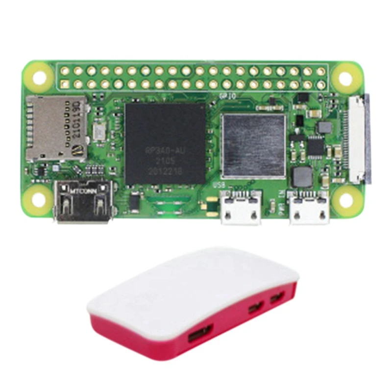 

For Raspberry Pi Zero 2 W Development Board with Red White Case Expansion Protective Shell for Raspberry Pi Zero