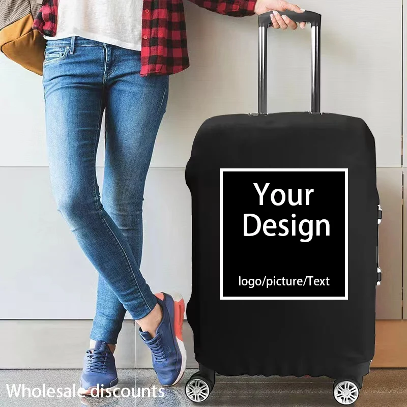 Your Design Image/name/logo Luggage Cover Travel Accessories Elastic Luggage Cover Dust Cover Suitable for 18''-32'' Luggage