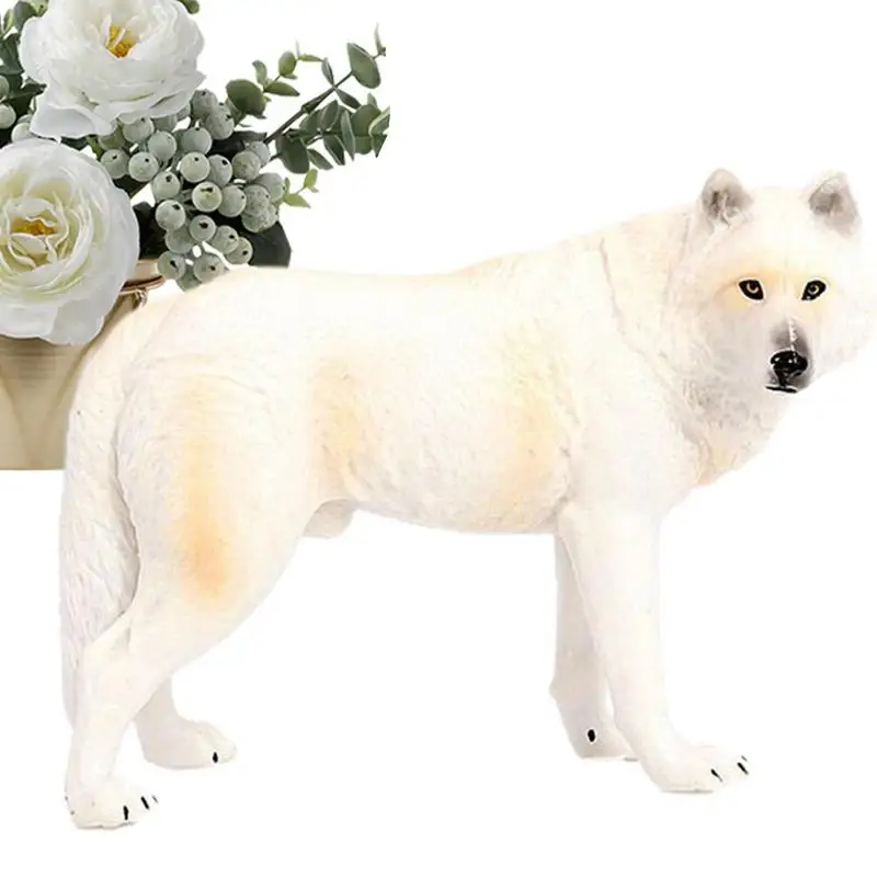 

Wolf Toy Figurines Realistic Wolf Forest Animal Figurines Wolf Solid Simulation Model Wolf Figure Toy For Age 3-5 6-12 Kids