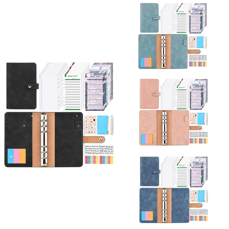 

Budget Binder,49Pc A6 Ring Binder Set Money Organiser Binder With Clear Cash Envelope,Budget Sheets,For Work And Diary