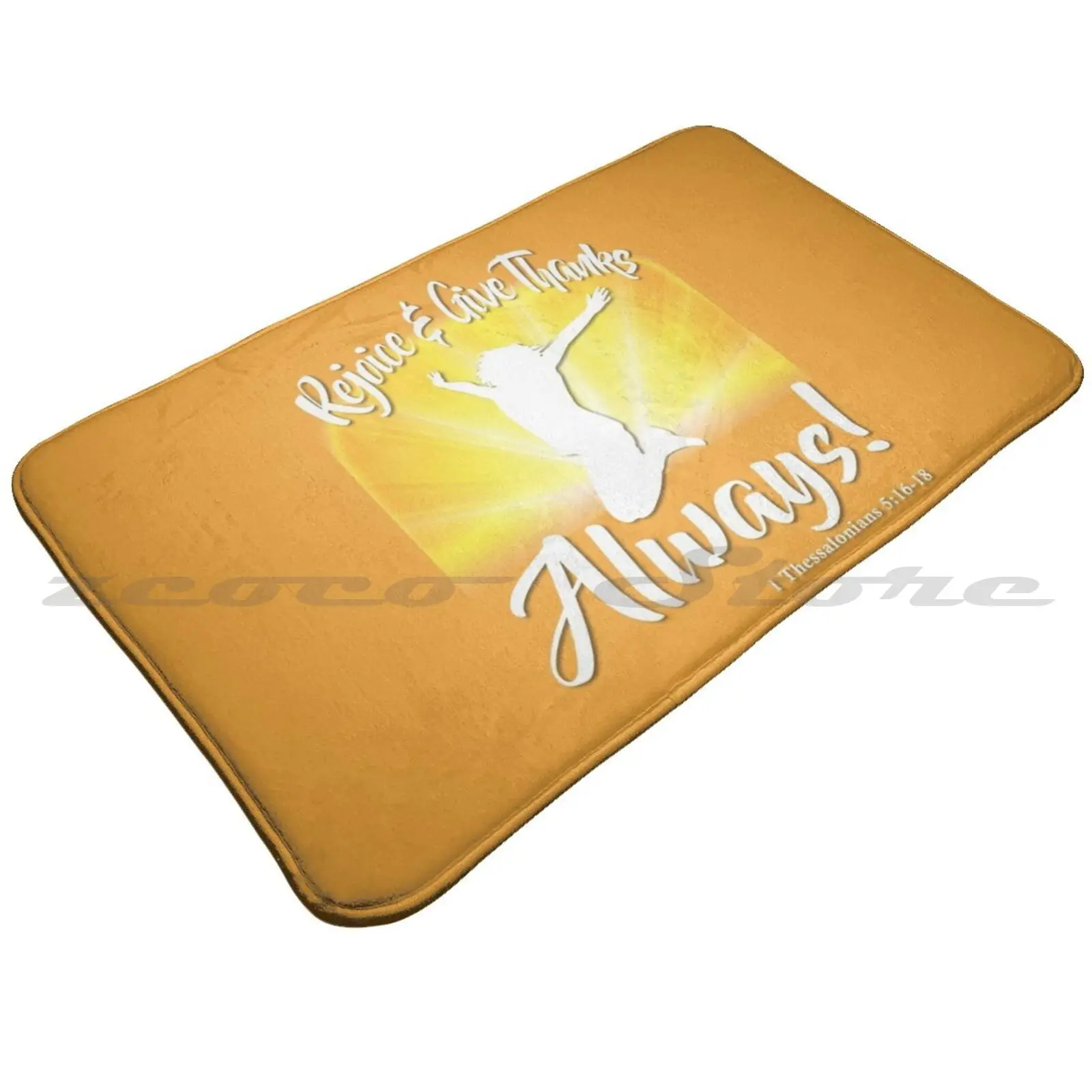 Радуйтесь и всегда Спасибо!-коврик для дверей из сосалонийцев 5: 16-18 нескользящий