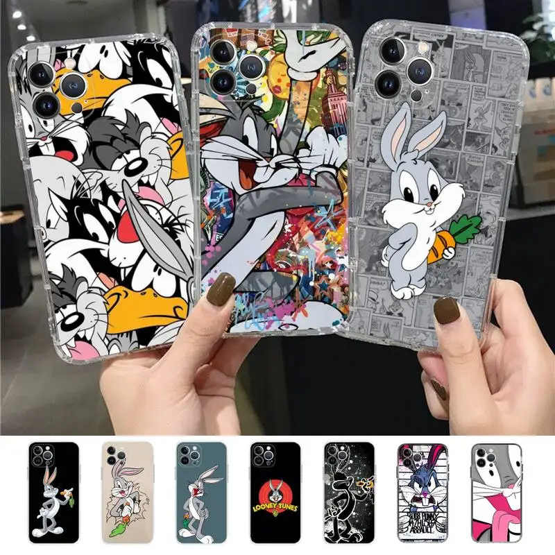 

Cartoon cute anime rabbit Phone Case for iPhone 11 12 13 mini pro XS MAX 8 7 6 6S Plus X 5S SE 2020 XR case