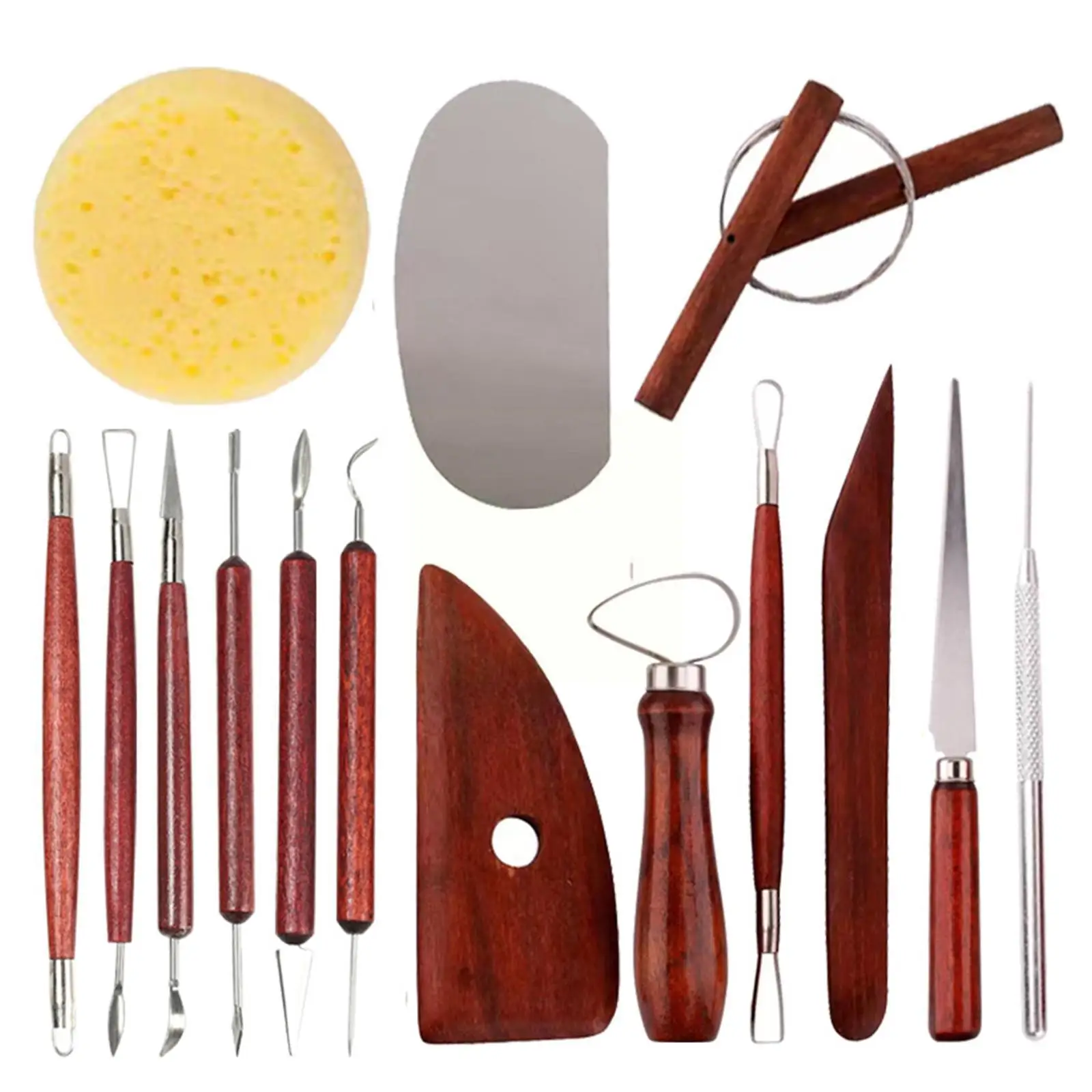 

9/15 шт. глиняные керамические формовочные инструменты, деревянный нож, искусственная керамика, сглаживающая резьба, лепка, скульптурный наб...