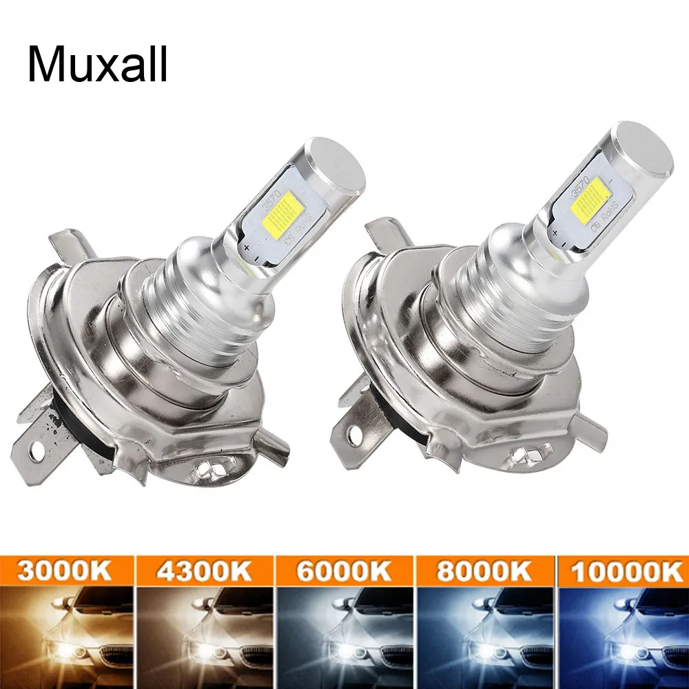 

2Pcs H7 Super Bright Lamps H4 H11 H8 H9 H1 9005 HB3 9006 HB4 880 881 Mini Size 80W 16000LM Headlamp 6500K White Fog Lamp