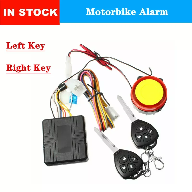 

NEW2023 1Set Motorcycle Theft Protection Remote Activation Motorbike Alarm Accessories With Remote Control + Left key Or Right K