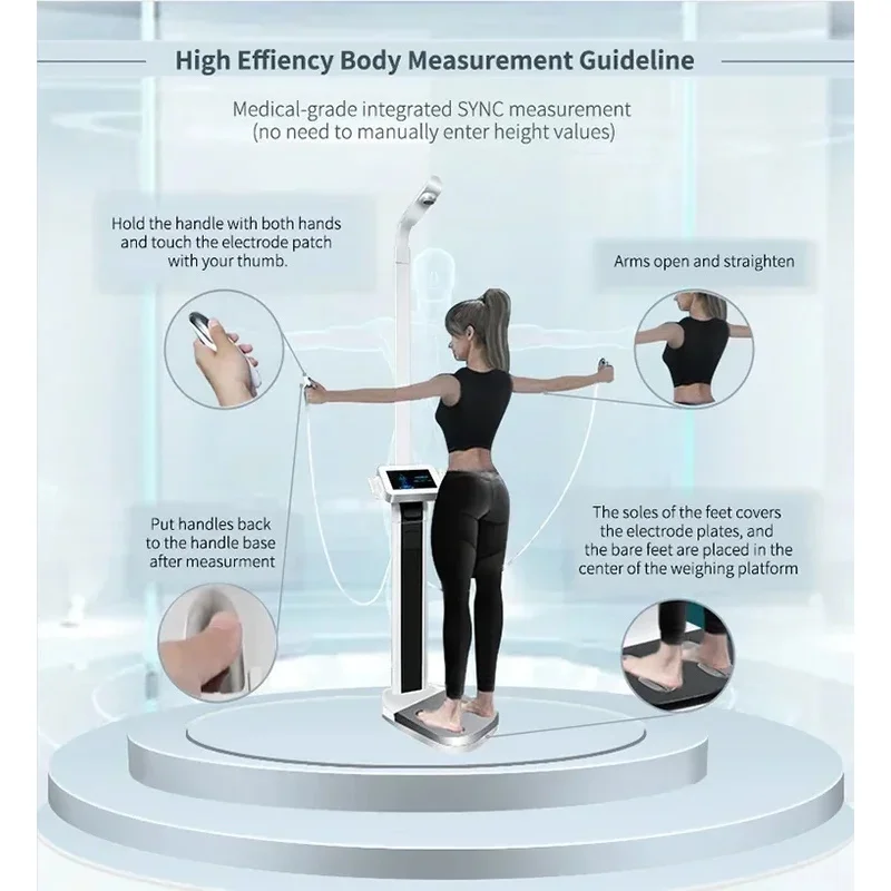 Фото (Морская доставка) Умные весы Sonka Smart Body с 8 электродами, усовершенствованный анализатор состава тела, измеритель ИМТ, анализатор состава тела по всей поверхности тела. №1