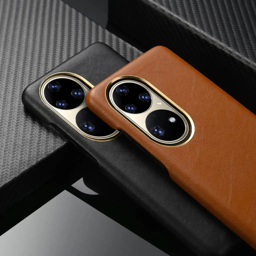

Чехол из натуральной воловьей кожи для Huawei P50 Pro P40 P30, простой чехол для телефона Huawei Mate 40 Pro Plus Mate 30, тонкий роскошный чехол