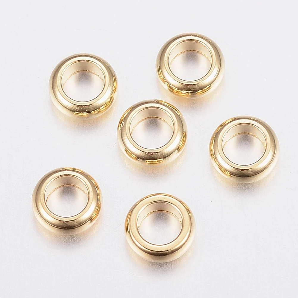 

200pcs 304 Stainless Steel Spacer Beads Golden for Jewelry Bracelet Necklace Making DIY Accessories Findings 3mm 4mm 5mm 6mm