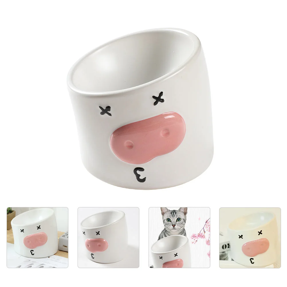 

Миска для кормления домашних животных, керамическая Защитная чаша для шеи домашних животных, зернистая чаша для кормления домашних животны...