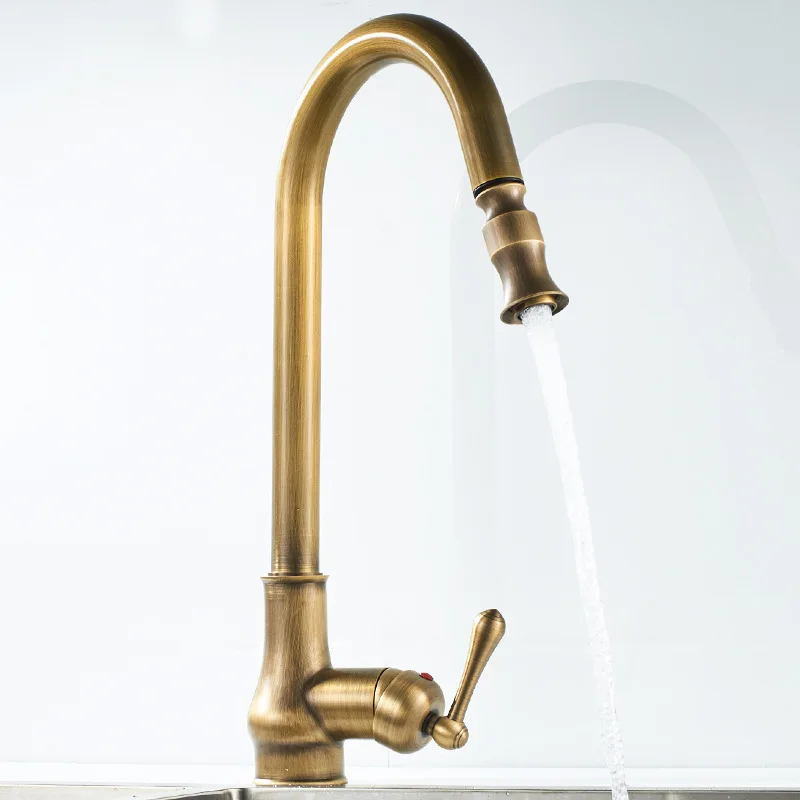 Выдвижной кухонный смеситель для горячей и холодной воды в европейском стиле