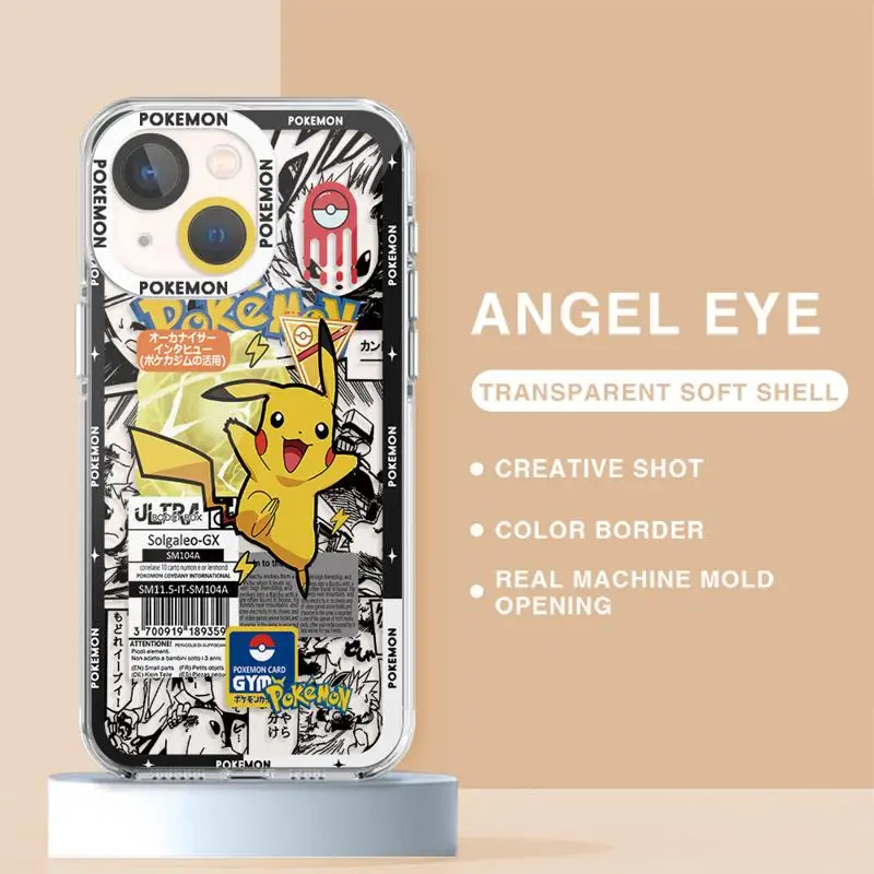 Чехол в стиле аниме Pokemons Gengar для Motolora Moto G22 G32 G52 G71 G72 G73 Edge 40 прозрачный мягкий чехол