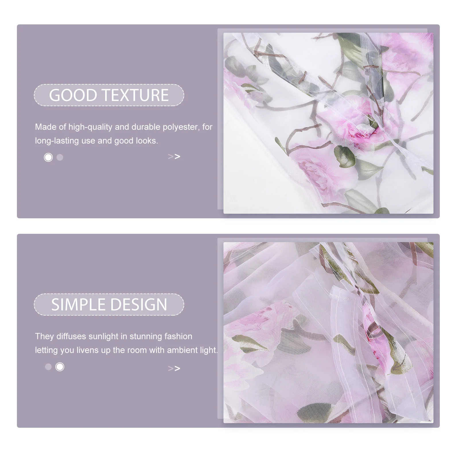 

Tie Curtain Floral Roman Shades Curtain Rod Pocket Voile Darkening Balloon Curtain Valance for Home Kitchen Office Windows 0 8