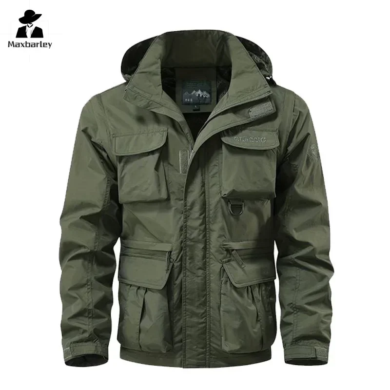 Уличная Водонепроницаемая ветровка мужская весенне-осенняя Рабочая куртка