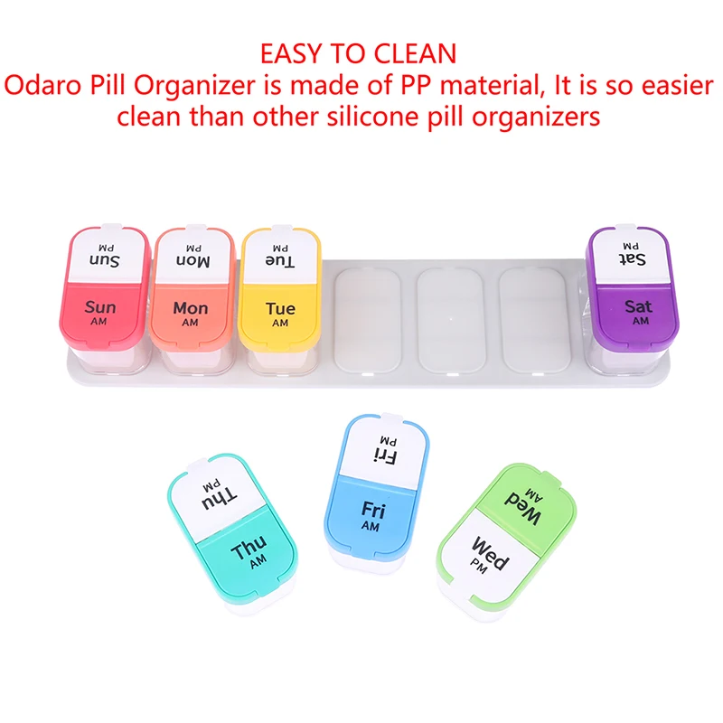 

14Grids 7Day Weekly Pill Case Medicine Tablet Dispenser Organizer Pill Boxes Splitters Pill Storage Organizer Container PillBox