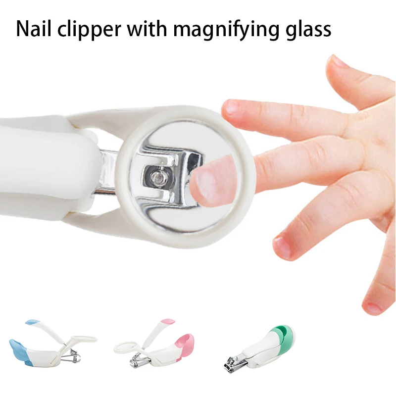 

Portable Nail Clipper With Magnifying Glass Flip Magnifier Fingernail Cutter for Baby Old Man Finger Toe Manicure Pedicure Tool