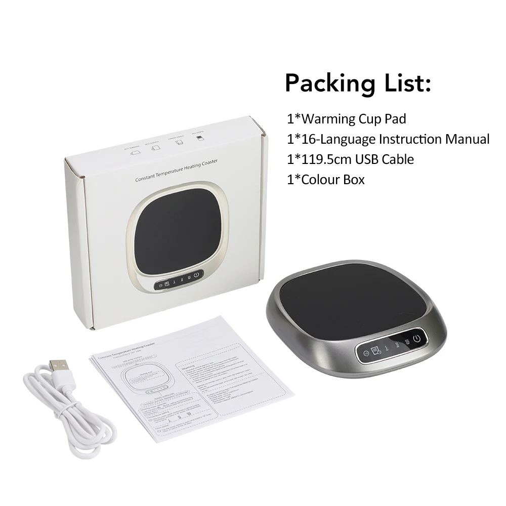 

Подогреватель Для Кофе Mini USB С 3-ступенчатой Регулировкой Температуры, Для Дома И Офиса, Для Подогрева Молока, Чая, Воды