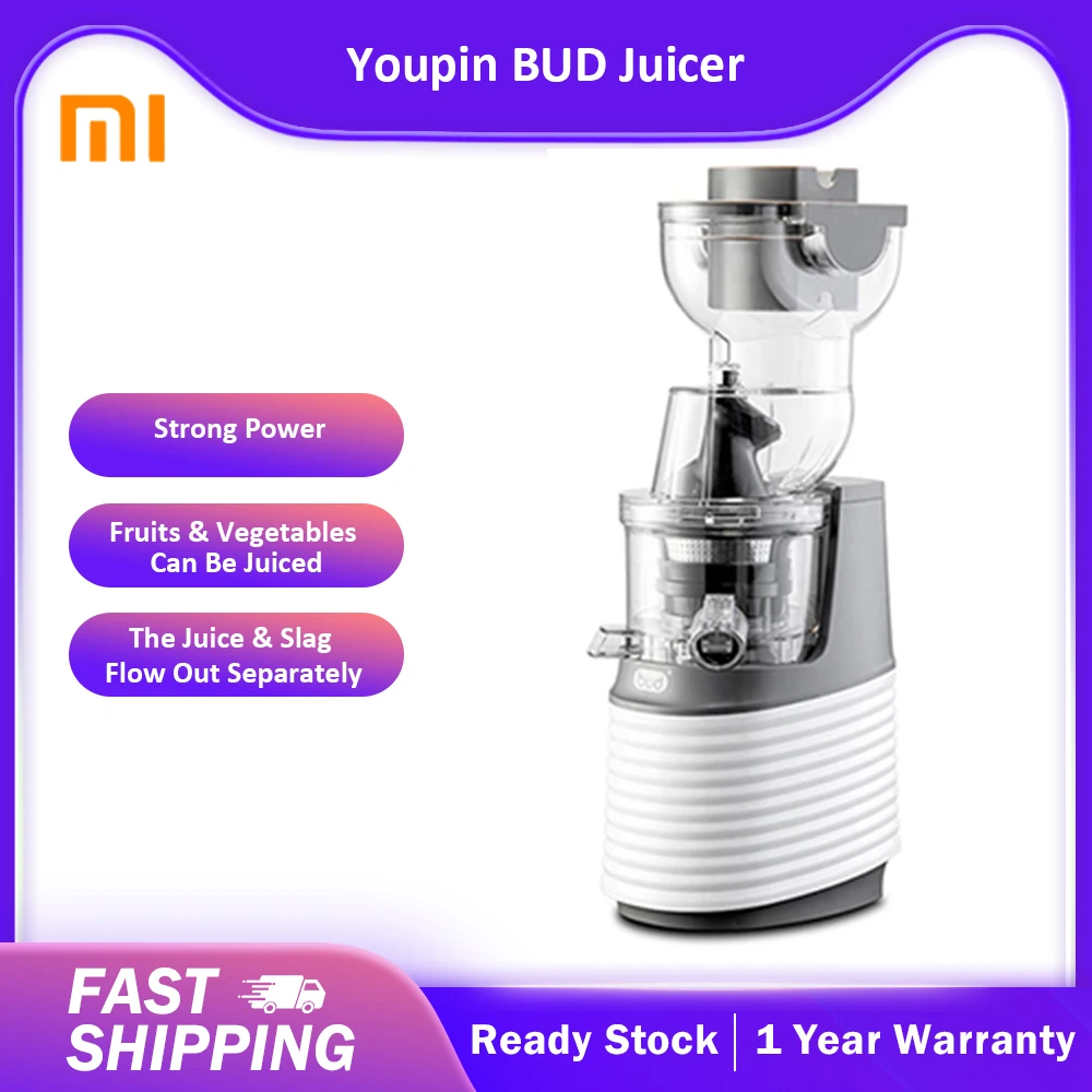 

BUD Large Caliber Electric Fruit Juicer Separation Pomace Juice Machine Mixer Vegetables Food Processor