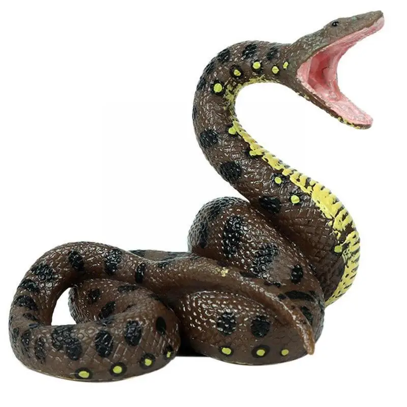 

1pcs Lifelike Snake Shaped Toys Realistic Motion Simulation Animal Model For Kids Reptile Python Tricky Gift Children T4s3