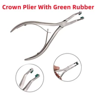 dental lab crown plier with green rubber tipped dental surgical dentista tools instrument teeth whitening dental forceps