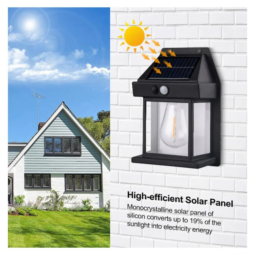 

LED Solar Bulb Light Outdoor Solar Lamps With Motion Sensor Solar Lights Waterproof Sunlight Solar Power For Garden Decoration