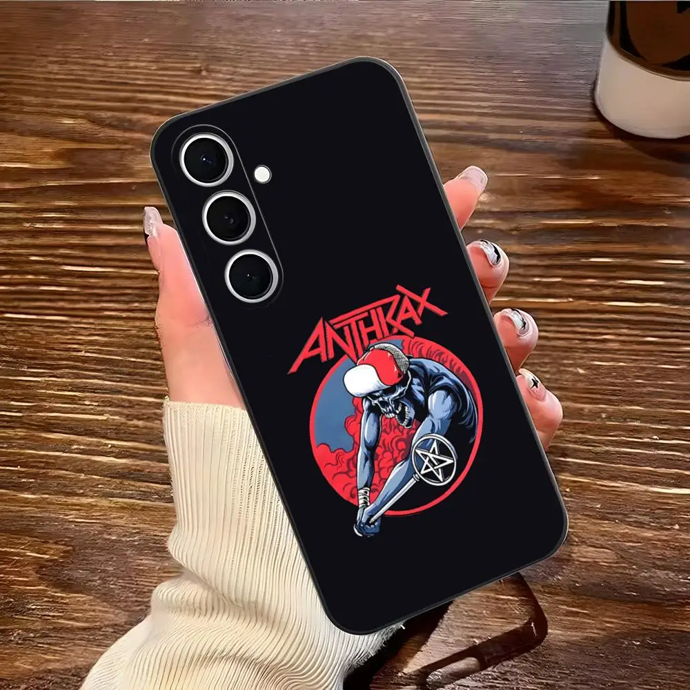 Фото Чехол для телефона с изображением группы Heavy Metal A-Anthrax для Samsung S26 S25 S24 S23 S22 Ultra Plus Fe A57 A37 A17 A27 5G, силиконовый чехол. №4