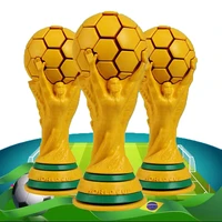 2022 qatar world football trophy golden soccer cup mascot trophies champion award souvenir medal collection gift home decoration