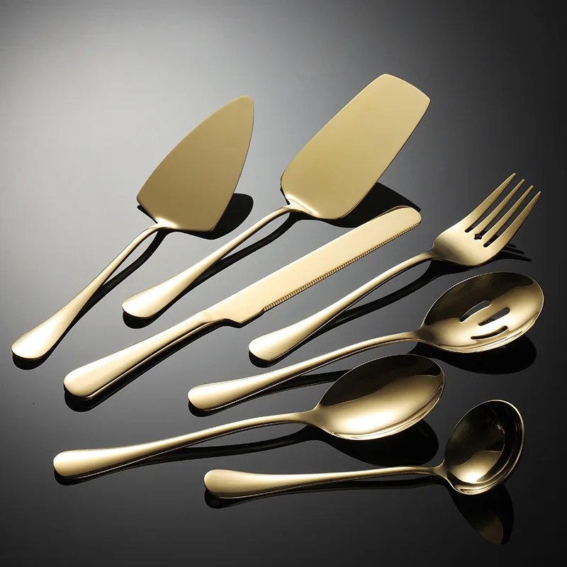 Сервировочная ложка и вилка из нержавеющей стали общественная нож для сыра торта