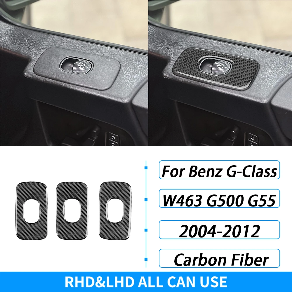 

Для Benz G-Class W463 G500 G55 2004-2012 аксессуары из углеродного волокна центральная консоль переключения передач Air Vnet крышка салона автомобиля наклейка