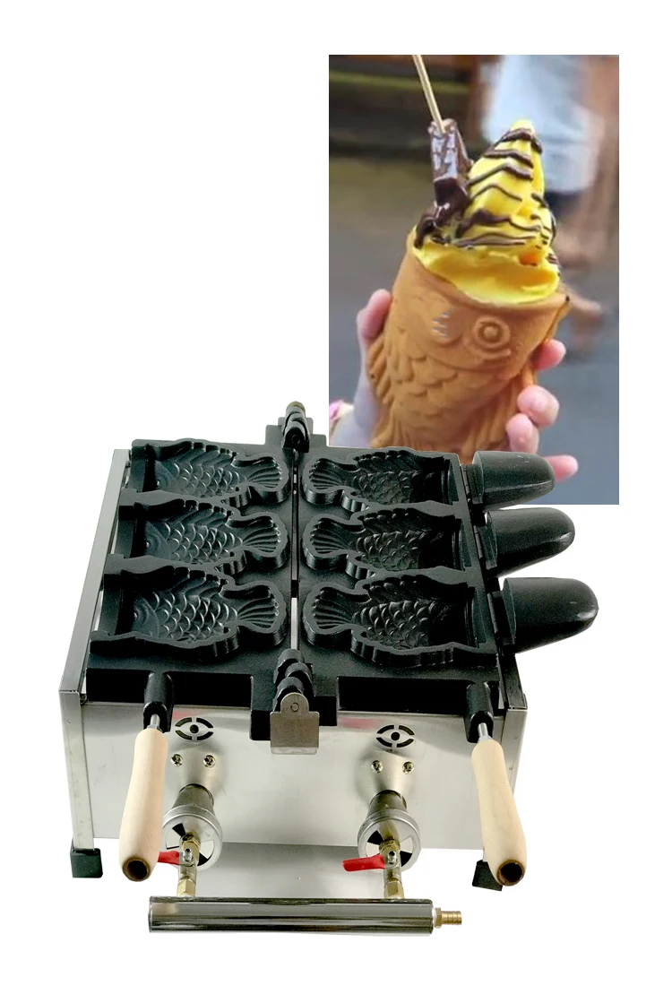 Коммерческая электрическая машина taiyaki с открытым горлом 3 шт. - купить по