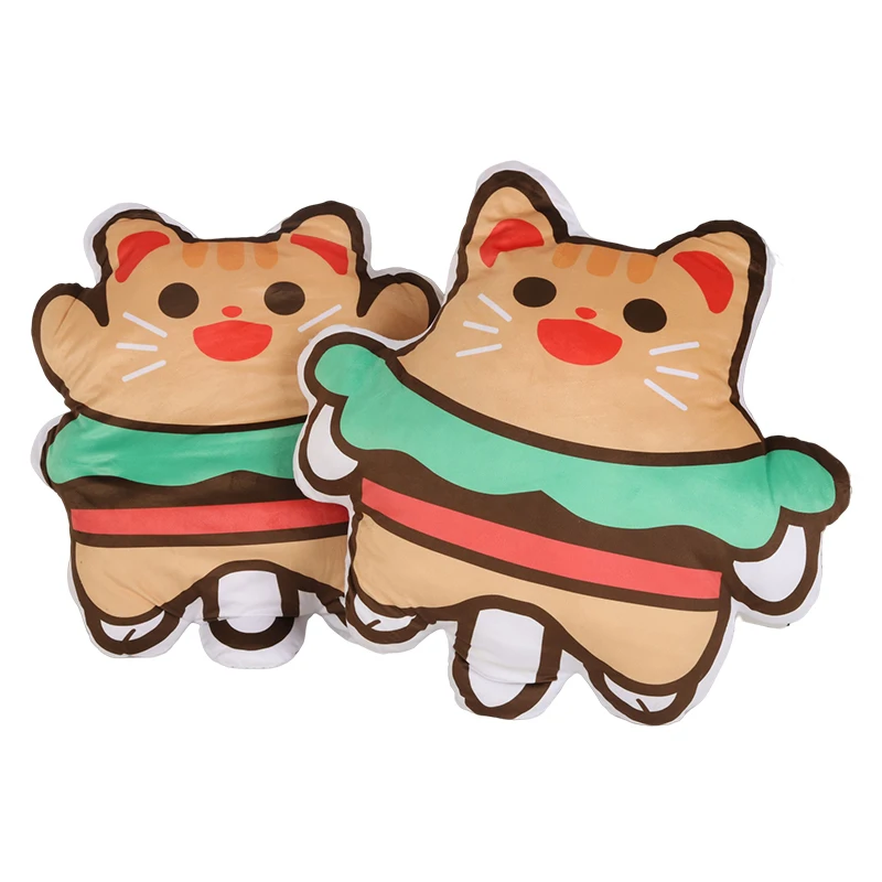 

Creative Hamburger Cat Plush Toy Throw Pillow 55cm Stuffed Soft Cute Animal Sofa Cushion Baby Hug Pillows Kids Gift High Quality