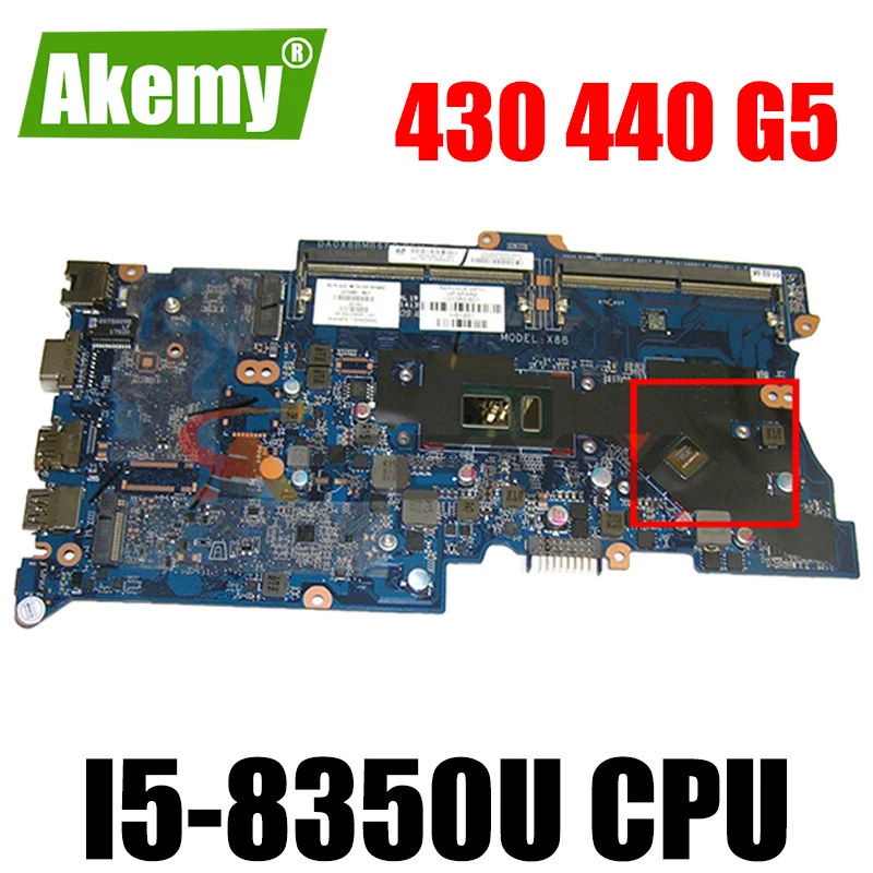 

Akemy For HP 430 440 G5 Laptop Motherboard L01080-001 L01080-601 DA0X8BMB6F0 I5-8350U 100% Work