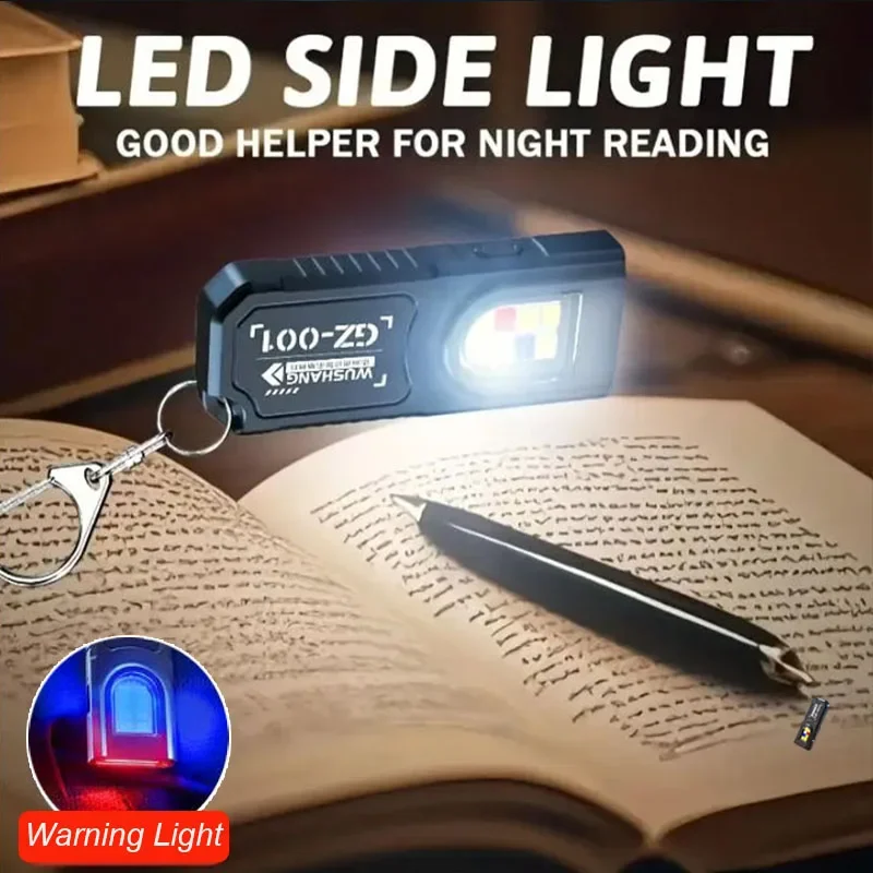 Мощный мини-фонарик COB LED на брелоке, перезаряжаемый через USB-C, водонепроницаемый, для кемпинга, прогулок, карманный фонарь (art.: 3920dabc4685c) - 3920dabc4685c