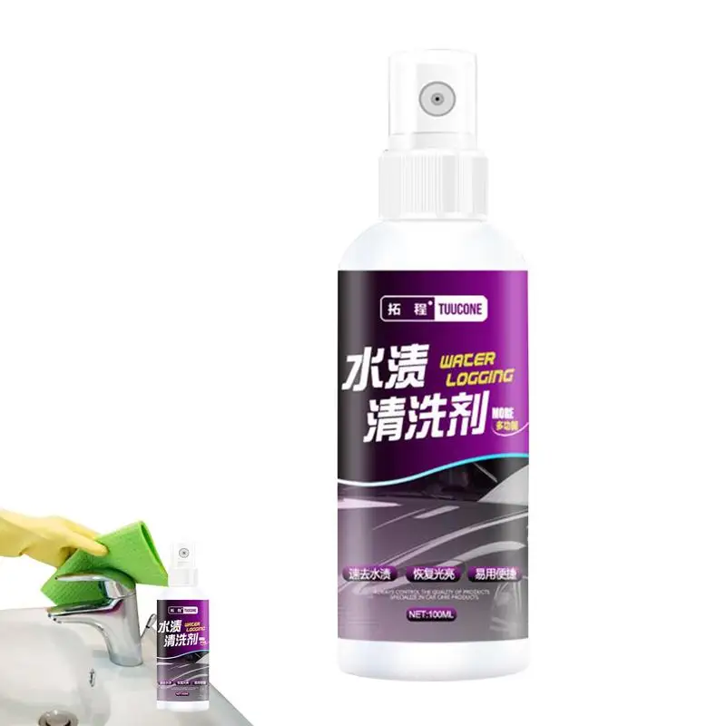 

Water Spot Remover Natural Water Spot Spray For Cars Hard Water Stain Remover For Motorcycles Glass Shower Doors Paint Windows