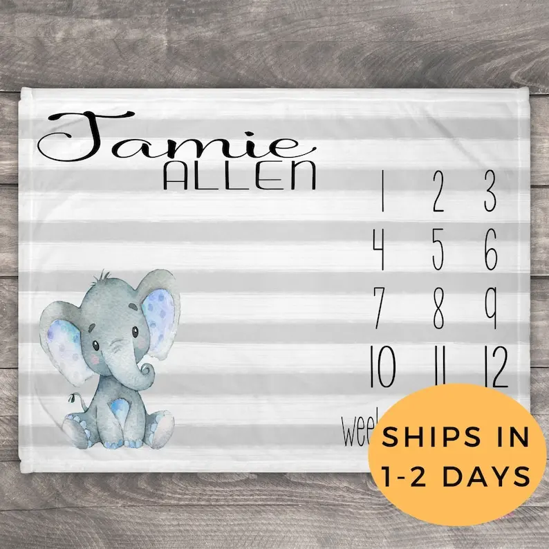 

Photo Blanket, Milestone Blanket Boy, Baby Growth Blanket Boy, Personalized Baby Blanket Boy, Baby Monthly Milestone Blanket