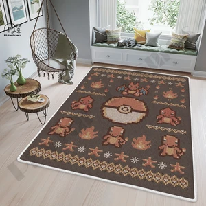 Newfashion Anime Pixel Area Rug Gift 3D Printed Room Mat Floor Anti-slip Large Carpet Home Decoration Style-1