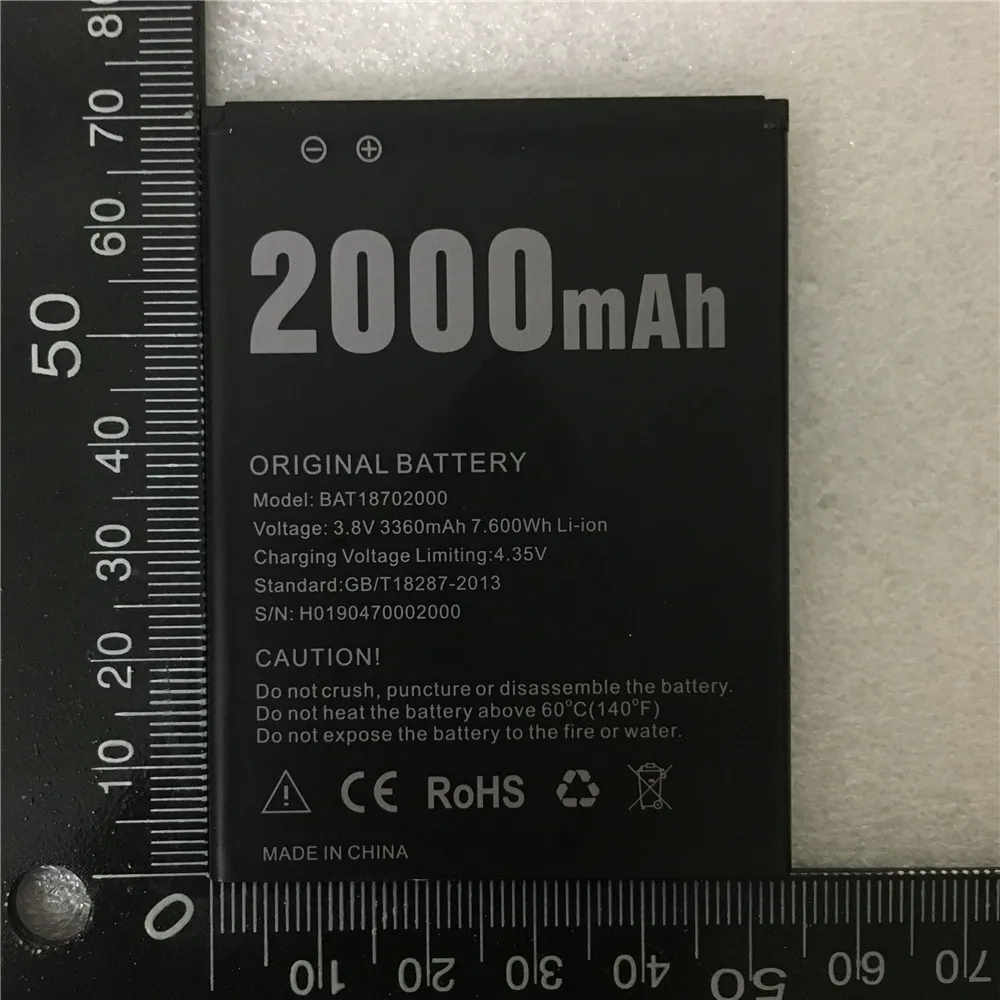 

Original 2000mAh Battery for Doogee X50 High Quality mobile phone Replacement Batteries Battery
