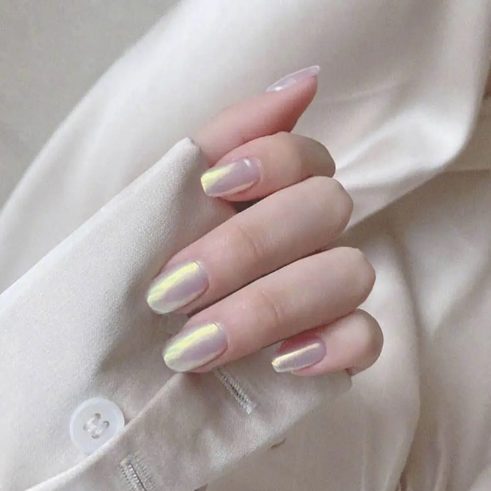 

24Pcs/Box Short White Pearl False Nails Women Fashion Square Head Fake Nails Full Cover Nail Tips Press On Nails Detachable