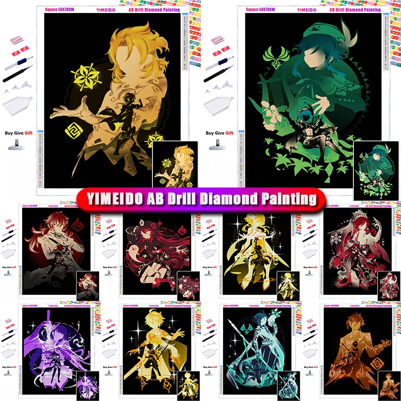 

YIMEIDO 5D Diamond Painting Cartoon DIY Full Round Square Diamond Embroidery Anime RhinestoneCross Stitch Mosaic Home Decor