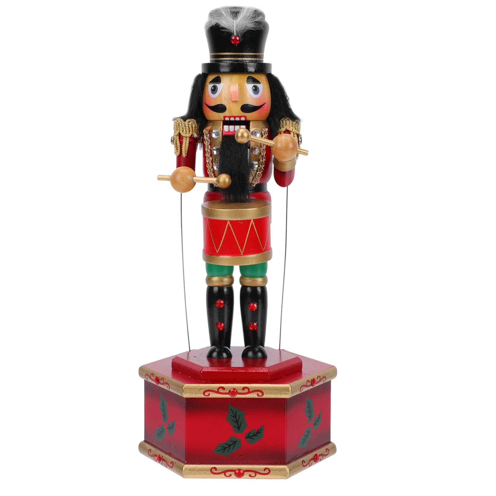 

1pc Creative Wooden Musical Box Desktop Nutcracker Musical Box Decoration