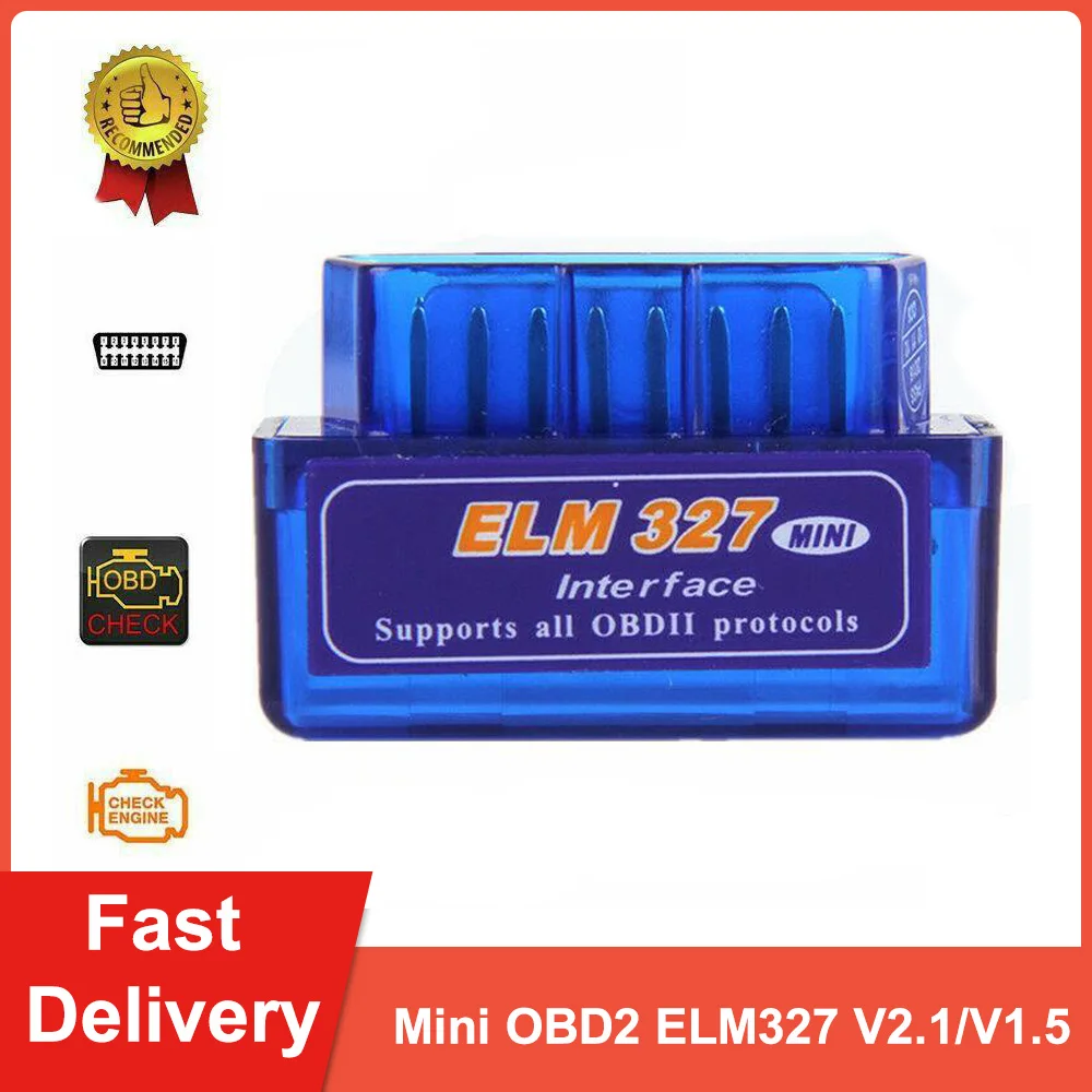 

Автомобильный сканер OBD2 V2.1 Mini ELM327 OBD2, Bluetooth-совместимый автомобильный тестер, диагностический инструмент для Android и Windows